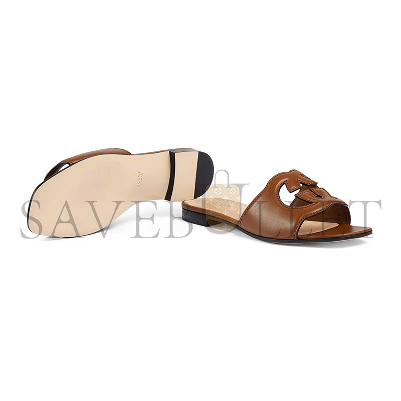 GUCCI WOMEN'S SLIDE SANDAL WITH INTERLOCKING G 694451 GUCCI WOMEN'S SLIDE SANDAL WITH INTERLOCKING G 694451